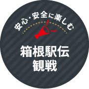 安心・安全に楽しむ 箱根駅伝観戦ページへのリンクボタン